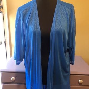 LuLaRoe Blue Sheet Lindsay Cardigan